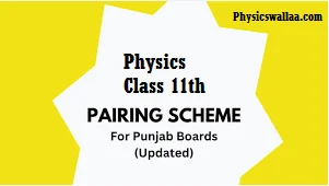 Physics Class 11th Pairing Scheme